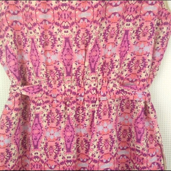 Pink Patterned Sleeveless Dress - Picture 5 of 5